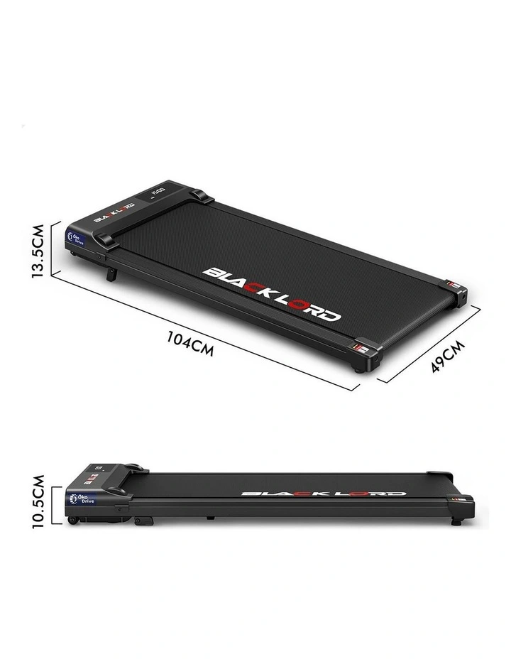 Treadmill Electric Walking Pad Under Desk Home Gym Incline Black image 4