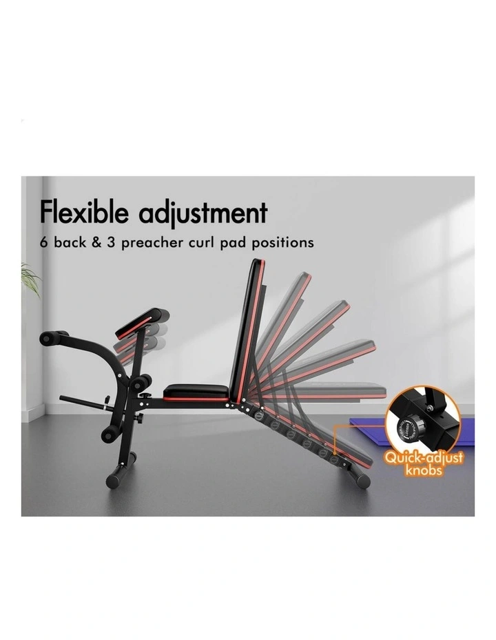 Weight Bench Adjustable FID Bench Fitness Flat Incline Decline Gym image 5