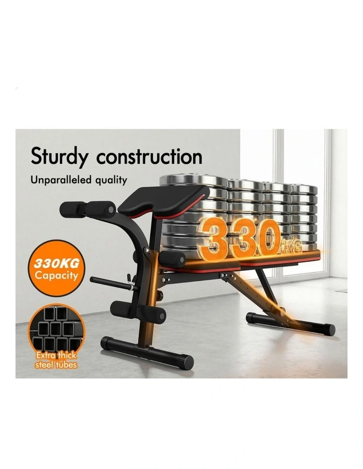 Weight Bench Adjustable FID Bench Fitness Flat Incline Decline Gym image 6