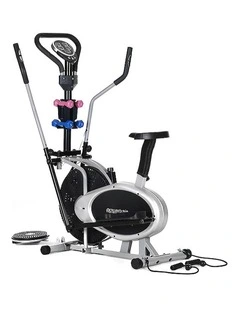 Powertrain 6-in-1 Elliptical Cross Trainer Bike with Weights and Twist Disc