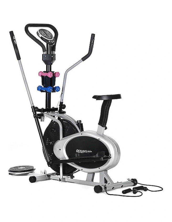 Powertrain 6-in-1 Elliptical Cross Trainer Bike with Weights and Twist Disc image 1