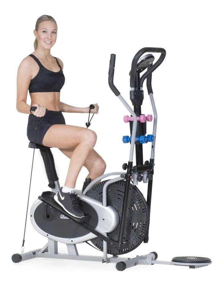 Powertrain 6-in-1 Elliptical Cross Trainer Bike with Weights and Twist Disc image 2