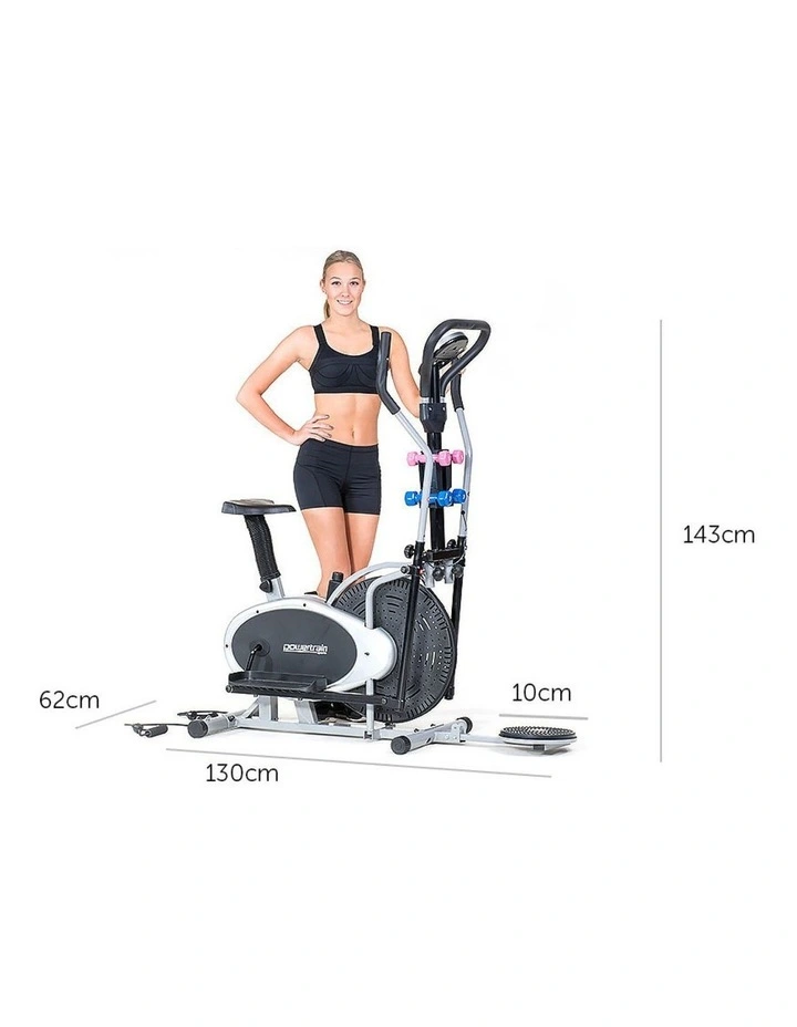 Powertrain 6-in-1 Elliptical Cross Trainer Bike with Weights and Twist Disc image 4