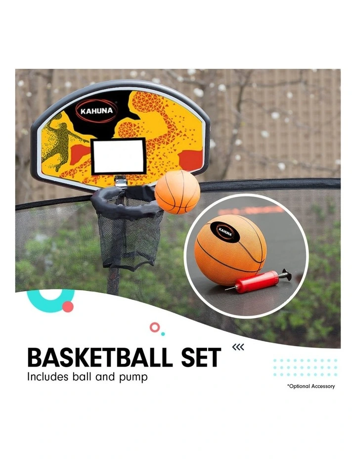 Kahuna Blizzard 16 ft Trampoline with Basketball Blue image 4