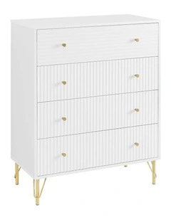 Sarantino Rocco Chest of Drawers in White