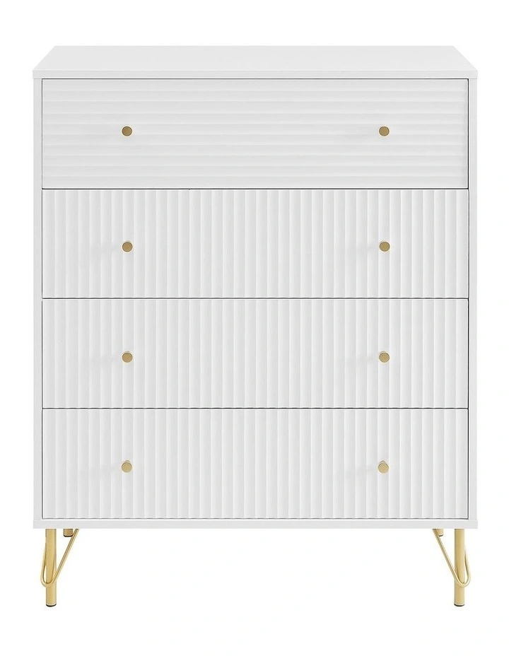 Sarantino Rocco Chest of Drawers in White image 2
