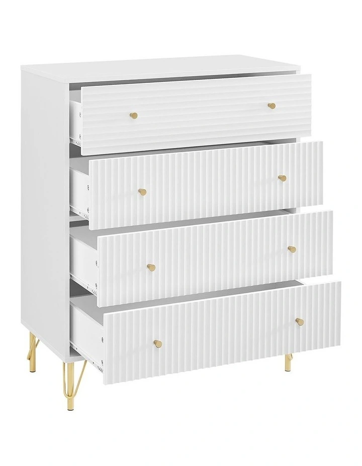 Sarantino Rocco Chest of Drawers in White image 5