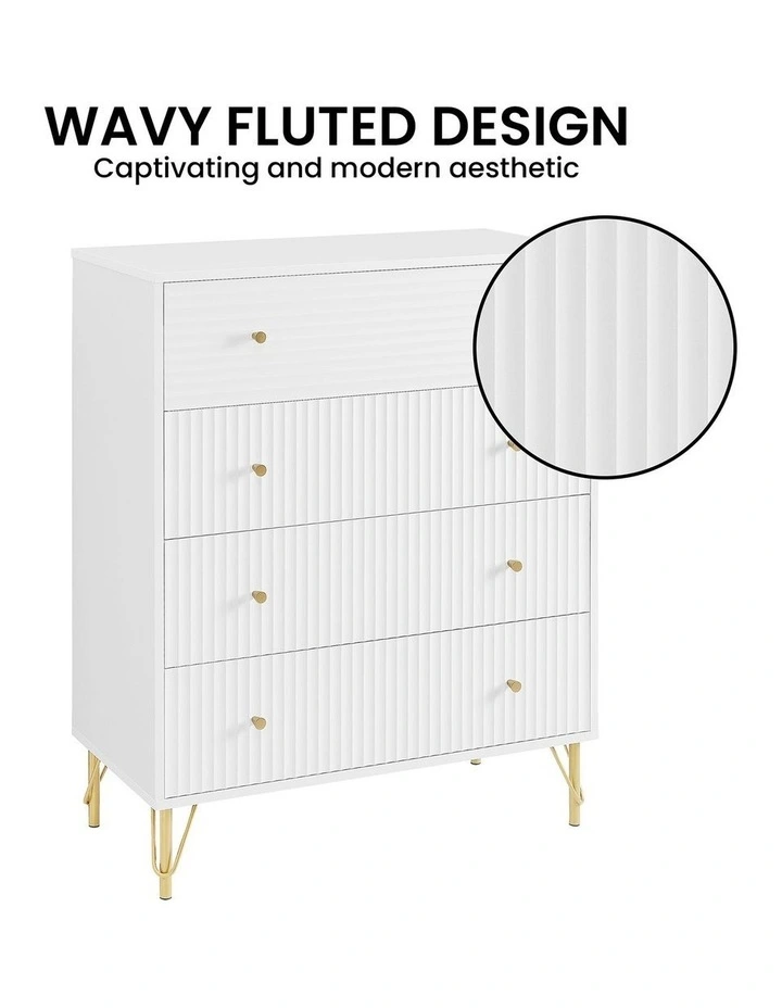 Sarantino Rocco Chest of Drawers in White image 6