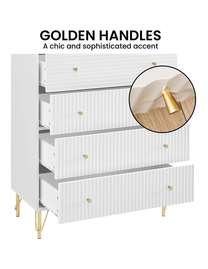Sarantino Rocco Chest of Drawers in White image 7