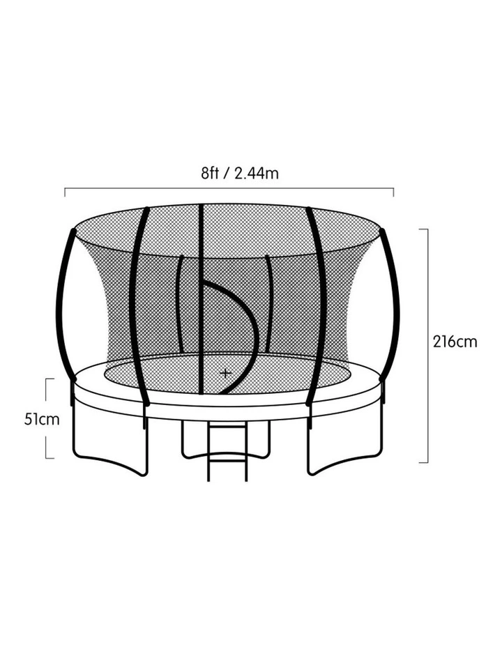 Kahuna Trampoline 8 ft with Basketball Set - Rainbow image 3