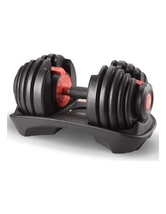 Powertrain 24kg Adjustable Dumbbells 15-in-1 Home Gym Weights Red