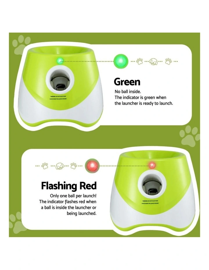 Dog Ball Launcher Thrower 3/6/9m in Green/White image 6