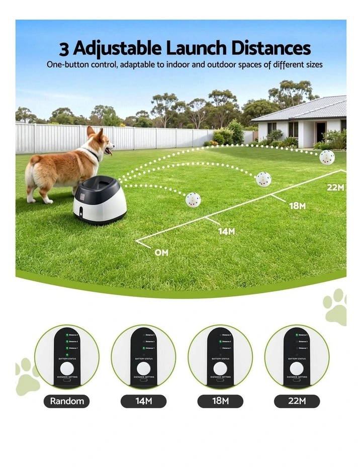 Dog Ball Launcher Thrower in White/Grey image 5
