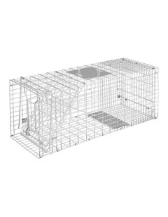 Animal Trap Cage Possum 79x28cm in Silver