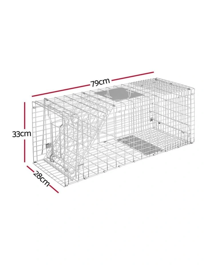 Animal Trap Cage Possum 79x28cm in Silver image 2