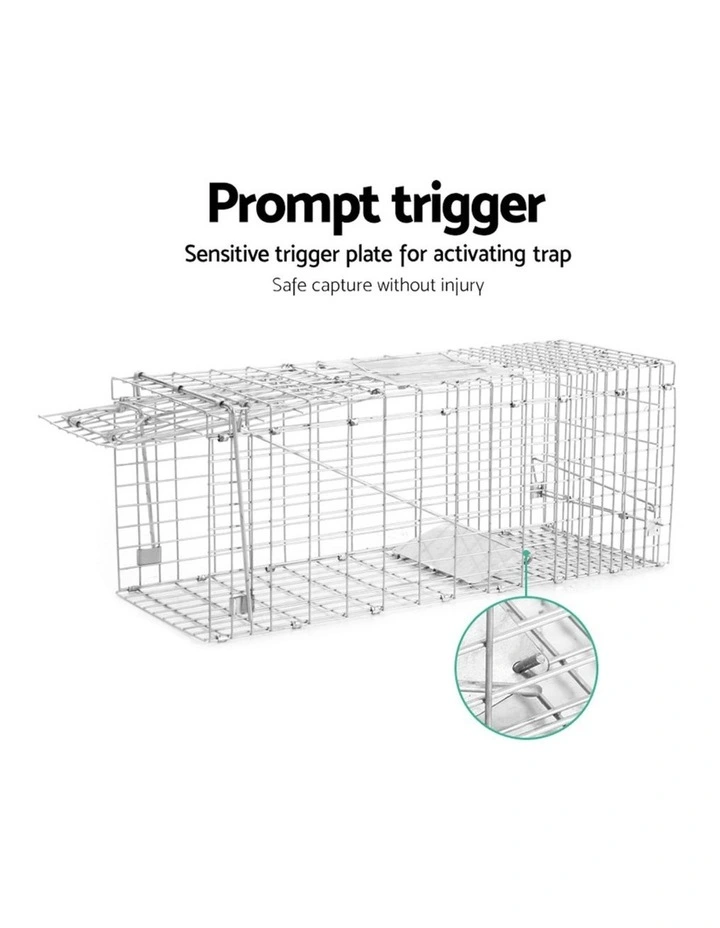 Animal Trap Cage Possum 79x28cm in Silver image 5
