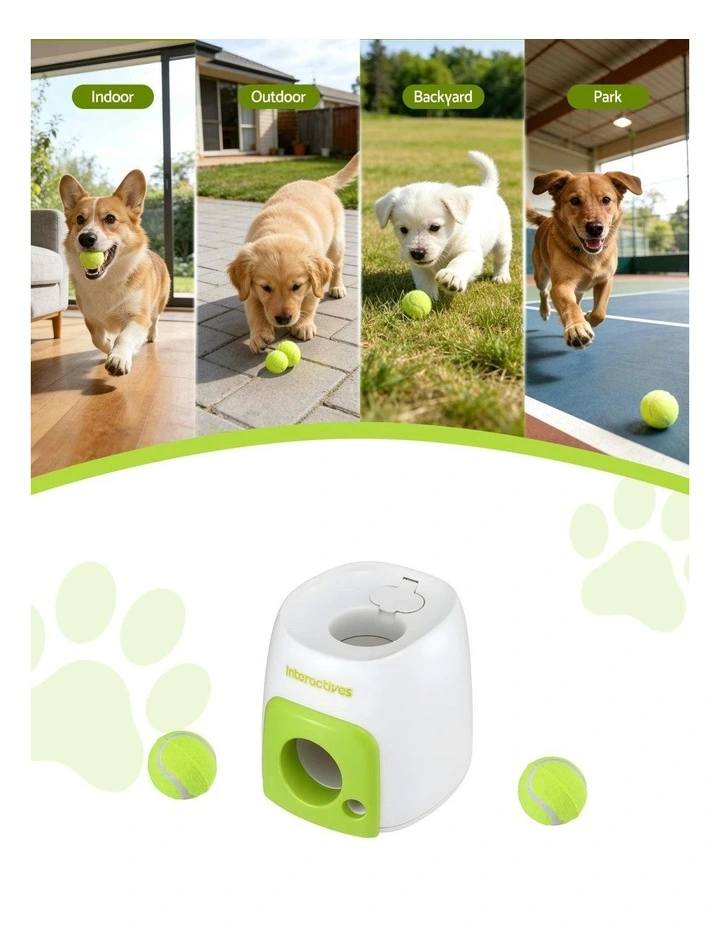 2-in-1 Dog Ball Launcher in Green/White image 7