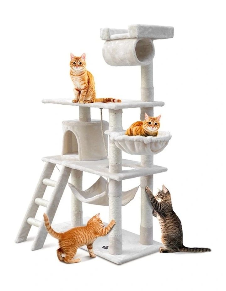 Cat Tree 141cm in Beige image 1