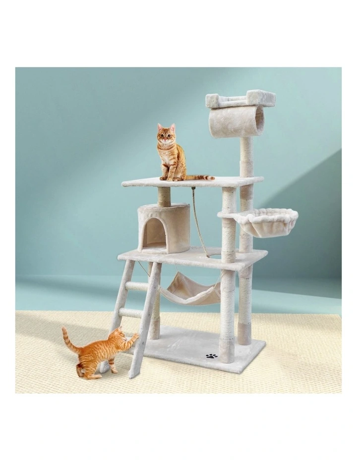Cat Tree 141cm in Beige image 3
