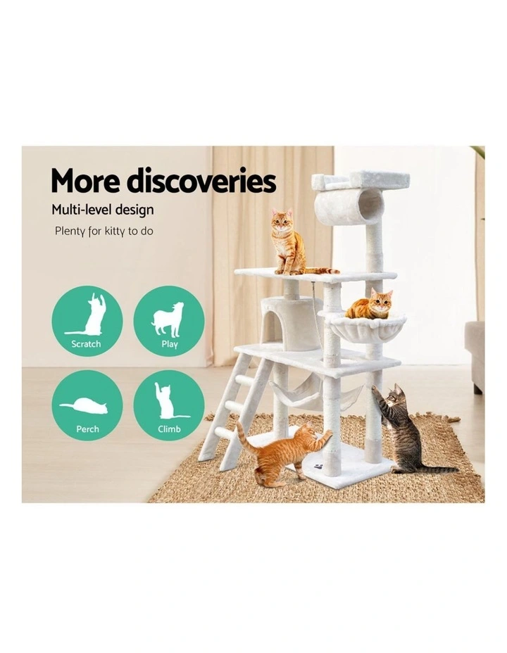 Cat Tree 141cm in Beige image 4