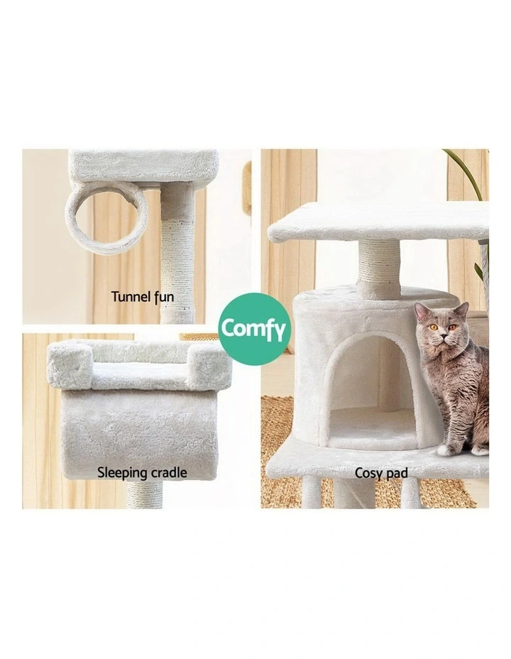Cat Tree 141cm in Beige image 6