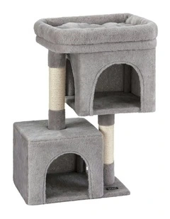 Tower Scratching Cat Tree House 67cm in Light Grey