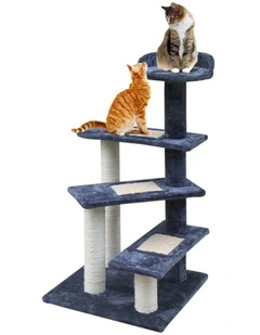 Wood Scratching Tower Cat Tree House 100cm in Multi