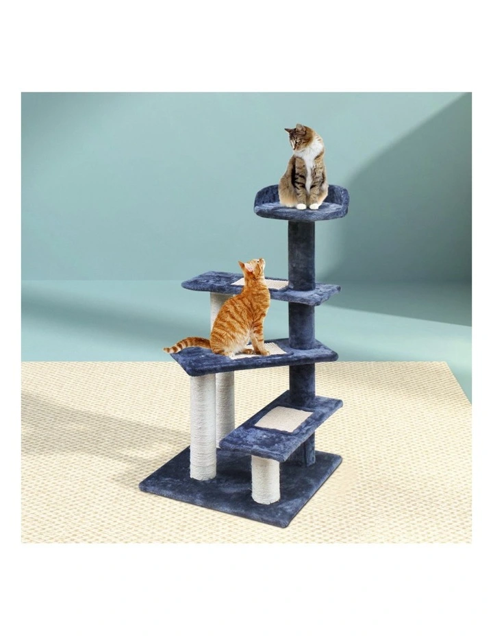 Wood Scratching Tower Cat Tree House 100cm in Multi image 3
