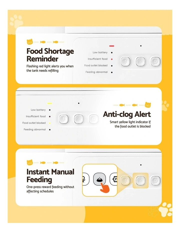 Automatic Pet Feeder Water Dispenser 4L in White image 7