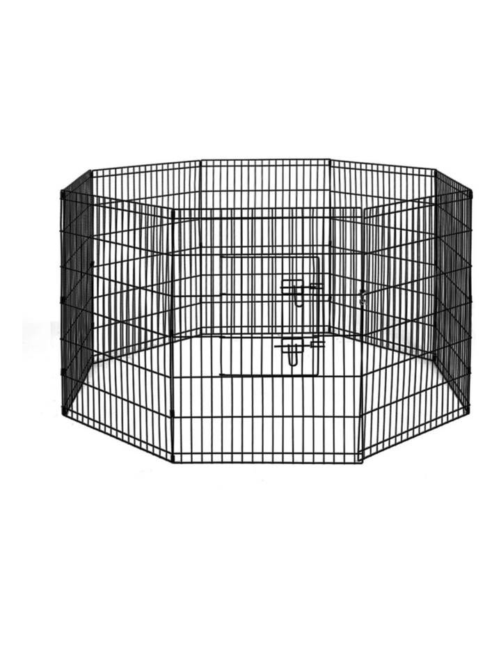 8 Panel Dog Playpen 2x36" in Black image 1