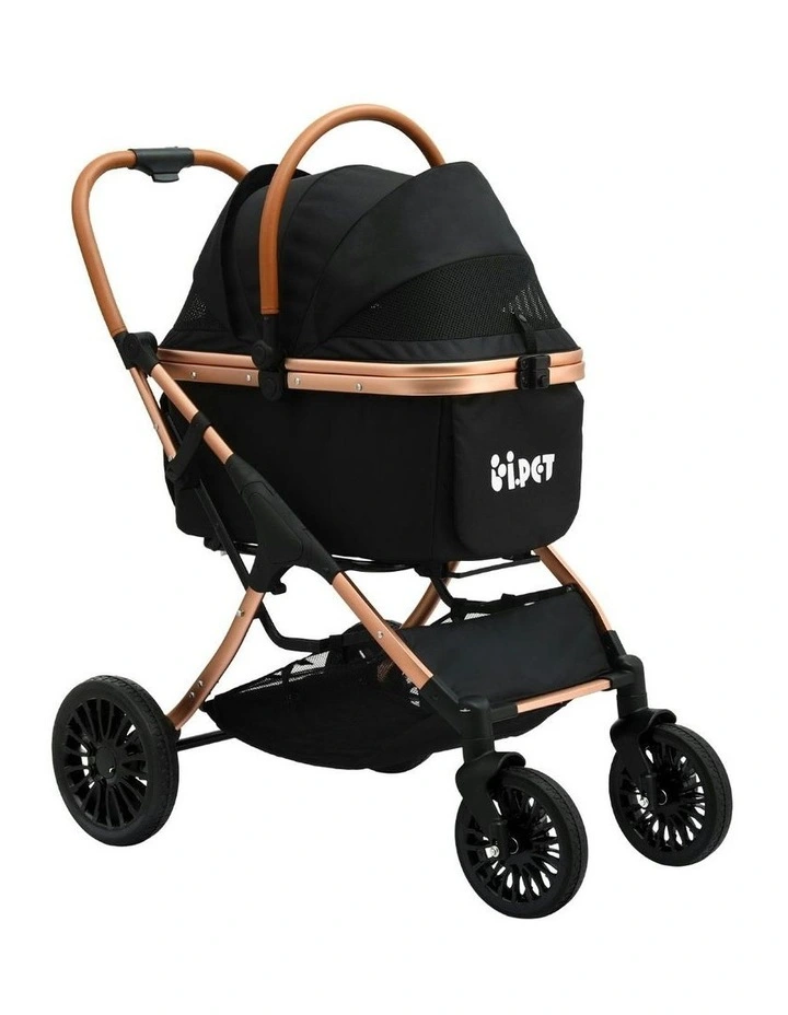 4 Wheels Pet Stroller in Black image 1