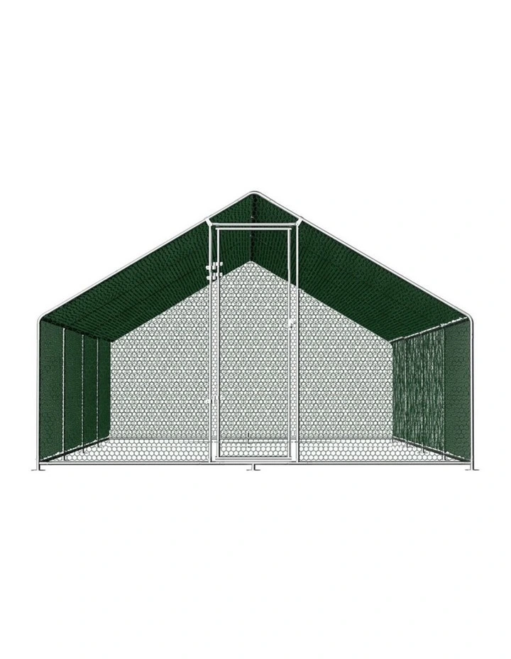 Chicken Coop Cage 3x8x2m in Silver image 4
