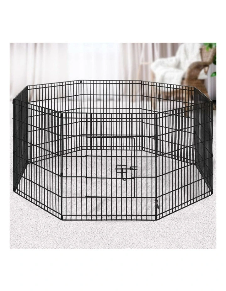 8 Panel Dog Playpen 2x30" in Black image 3