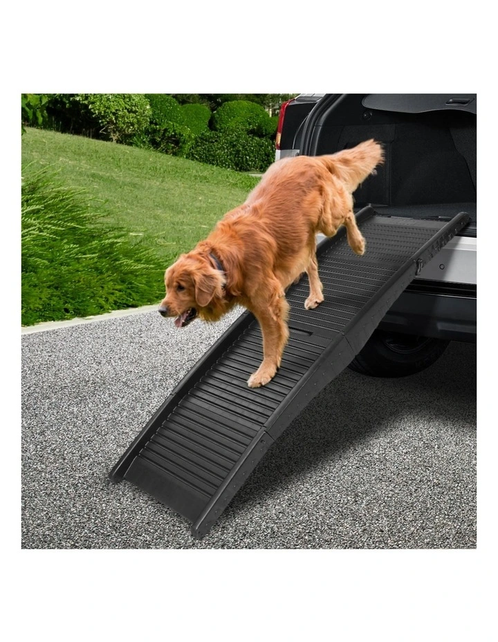 Car SUV Ladder Travel Foldable Portable Dog Ramp Pet Stairs Steps in Black image 3