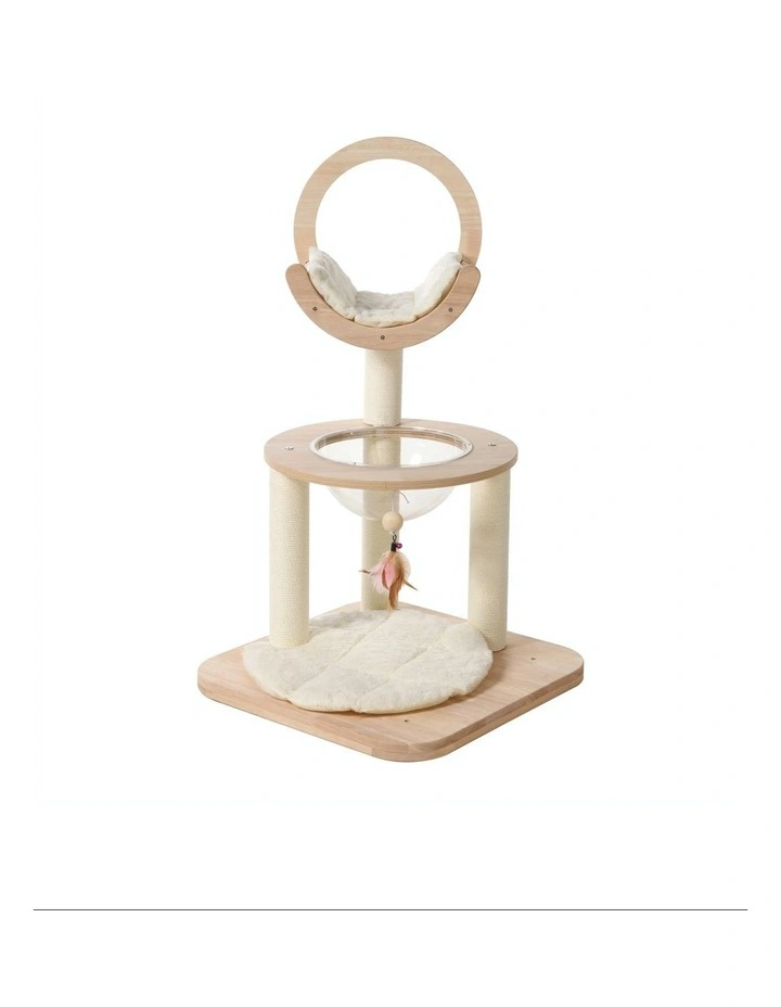 Stellar 2 Wood Scandi Cat Tree 81cm in Oak image 1