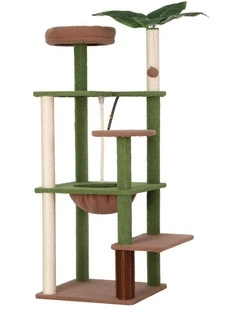 i.Pet Cat Tree Tower 152cm Jungle Multi-Level Scratching Post Leafy Canopy