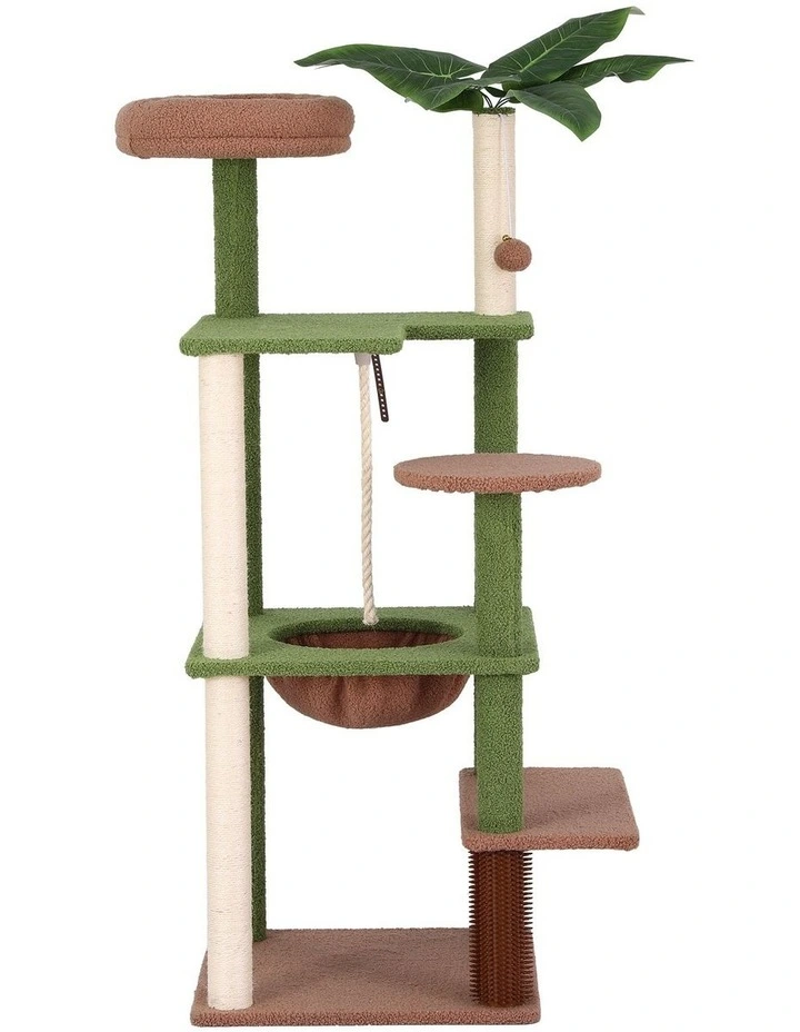 i.Pet Cat Tree Tower 152cm Jungle Multi-Level Scratching Post Leafy Canopy image 2