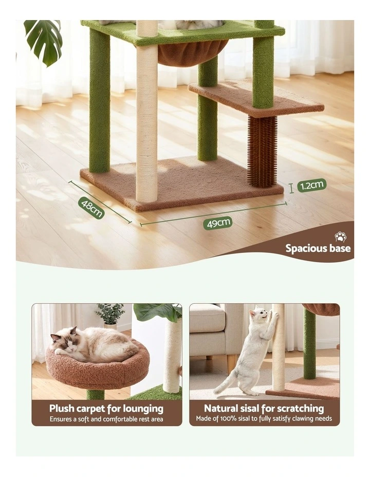 i.Pet Cat Tree Tower 152cm Jungle Multi-Level Scratching Post Leafy Canopy image 7