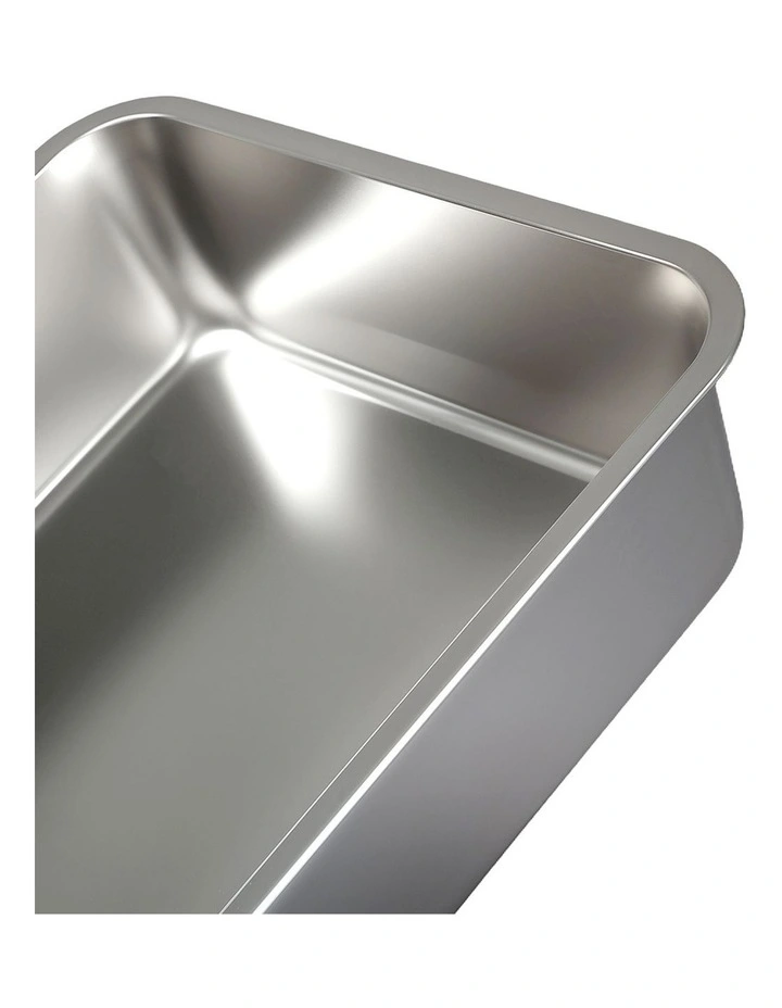 Pawz Stainless Steel Cat Litter Box Large High-Sided Easy Clean Grey image 4