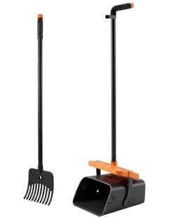 Pawz Pooper Scooper Rake Kit Long Handle Dog Poop Picker Easy Pickup Outdoor
