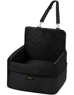 Pawz Dog Car Seat Booster Travel Bed Portable Washable Black