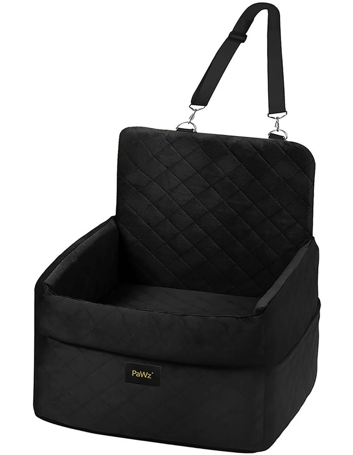 Pawz Dog Car Seat Booster Travel Bed Portable Washable Black image 1