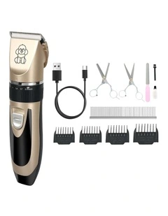 Pawz Pet Grooming Clipper Trimmer Cordless Rechargeable Gold