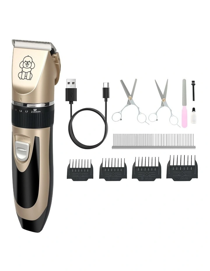 Pawz Pet Grooming Clipper Trimmer Cordless Rechargeable Gold image 1