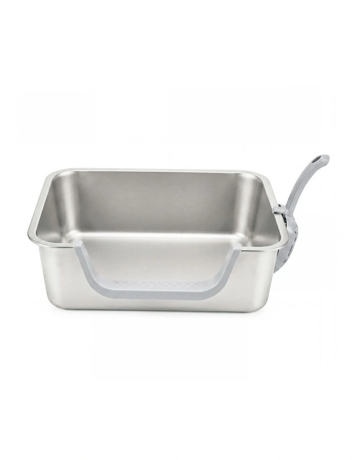 Pawz Stainless Steel Cat Litter Box Low Entry Tray Non-Stick Easy to Clean image 2