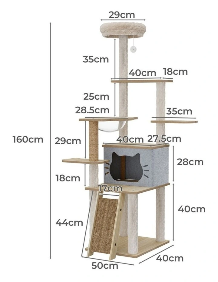 Pawz Cat Tree Tower Scratching Post Condo Play Furniture image 3