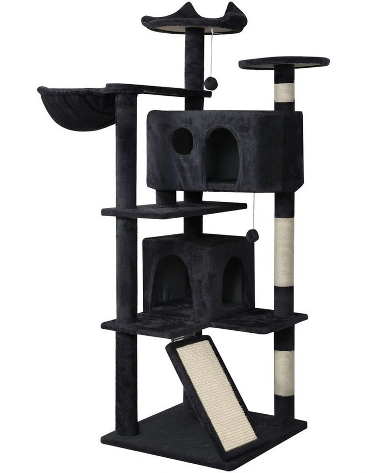 Pawz Cat Tree Tower Scratching Post Climbing House Bed 145cm image 1