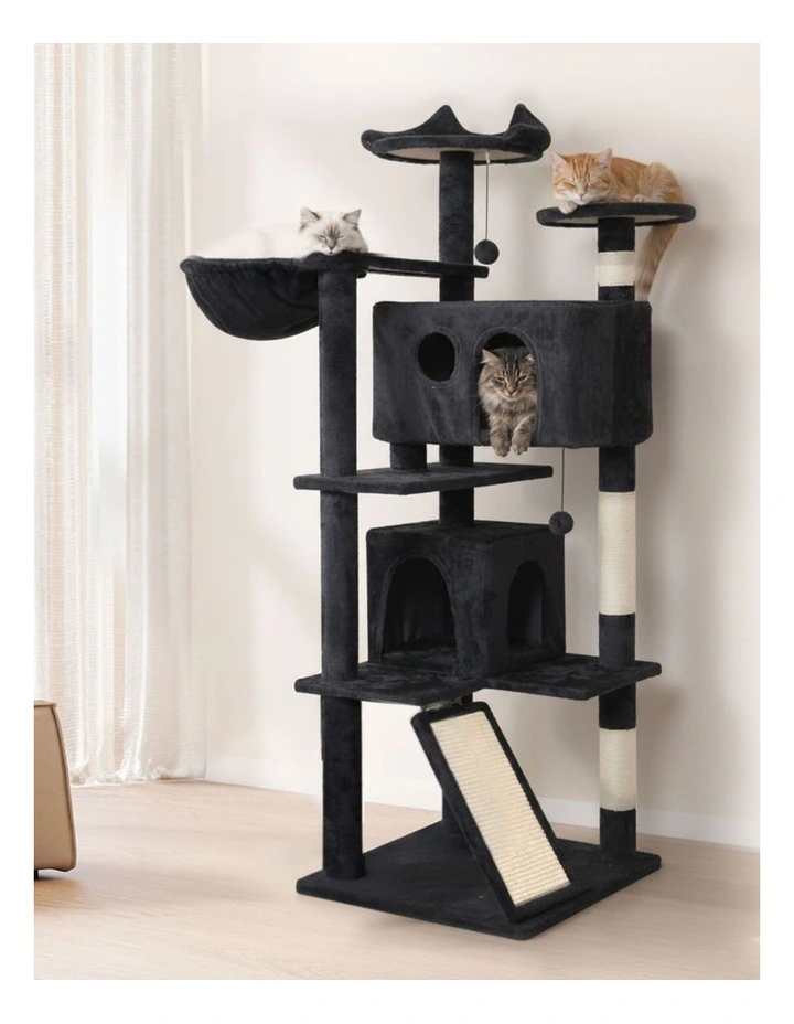 Pawz Cat Tree Tower Scratching Post Climbing House Bed 145cm image 7