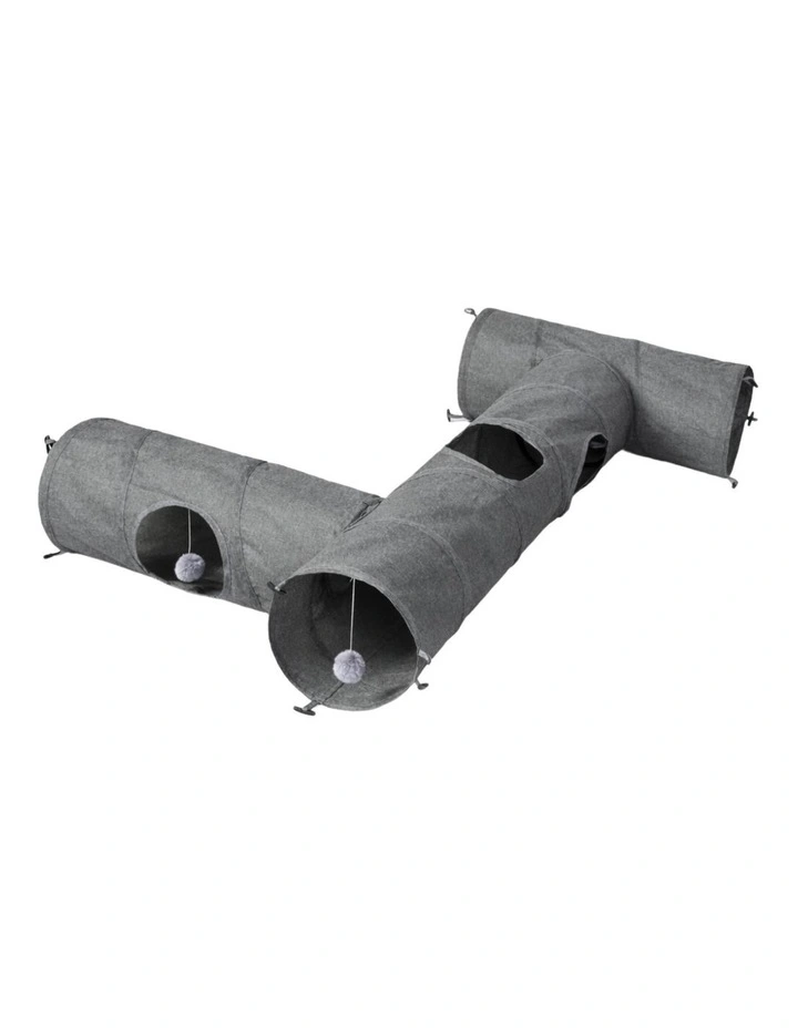 Pawz Large Cat Tunnels 3 Pcs Modular Foldable Linen Tube image 2