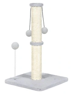 Pawz Cat Scratcher Tower Natural Sisal Kitten 3 Ball Toys 51cm